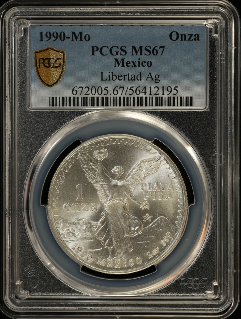 Modern Silver & Minors Onza 1990 Mo PCGS MS67 0162755