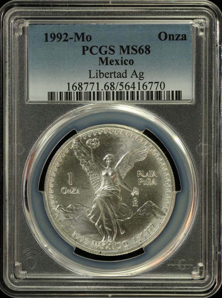 Modern Silver & Minors Onza 1992 Mo PCGS MS68 0162841