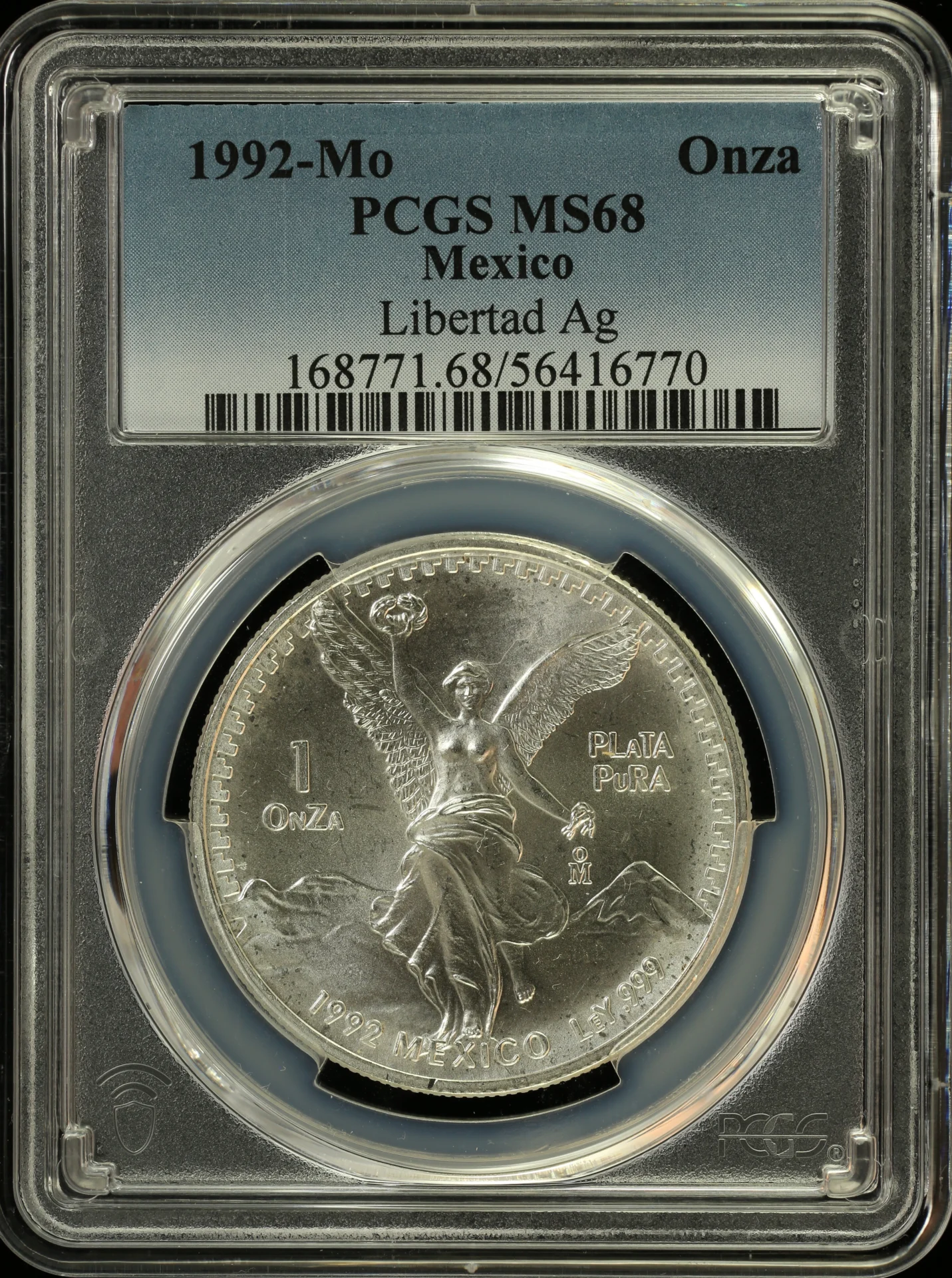 Modern Silver & Minors Onza 1992 Mo PCGS MS68 0162841