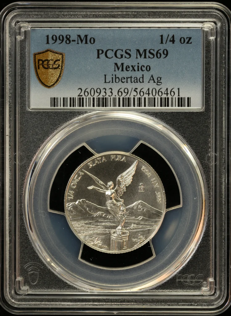 Modern Silver & Minors 1/4 Onza 1998 Mo PCGS MS69 0162751