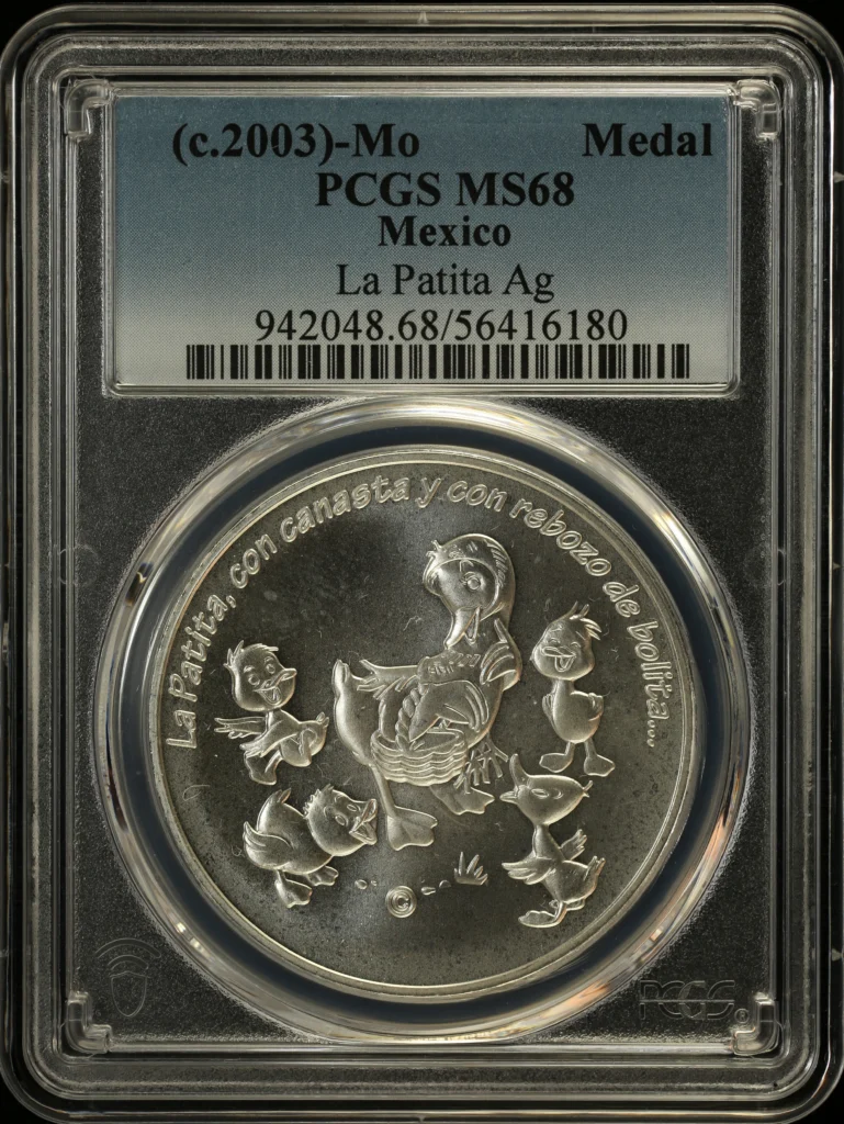 Medals & Tokens La Patita Silver Medal (c.2003) Mo PCGS MS68 0162851