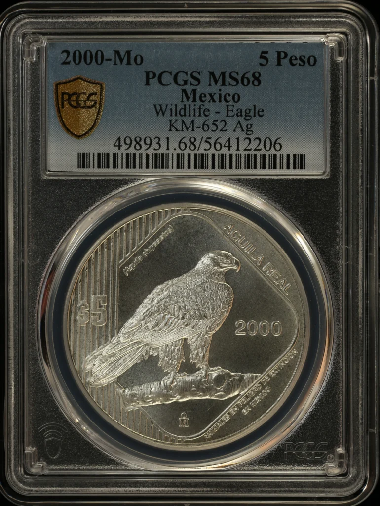 Modern Silver & Minors 5 Peso 2000 Mo PCGS MS68 KM-652 0162806