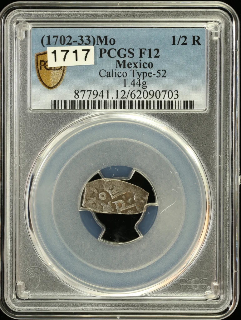 Colonial Silver & Minors Mexican Coins Colonial Silver & Minors 1/2 Real Mo PCGS F12 Calico Type-52 0162767 Colonial Silver & Minors 1/2 Real Mo PCGS F12 Calico Type-52 0162767