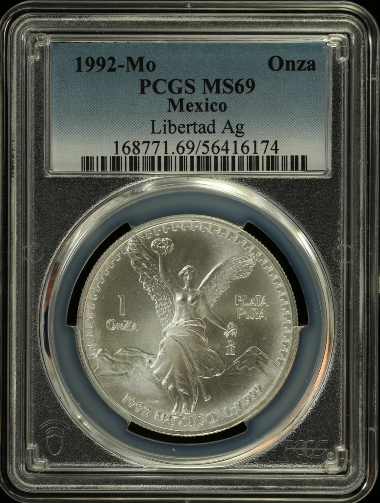 Modern Silver & Minors Onza 1992 Mo PCGS MS69 0162843