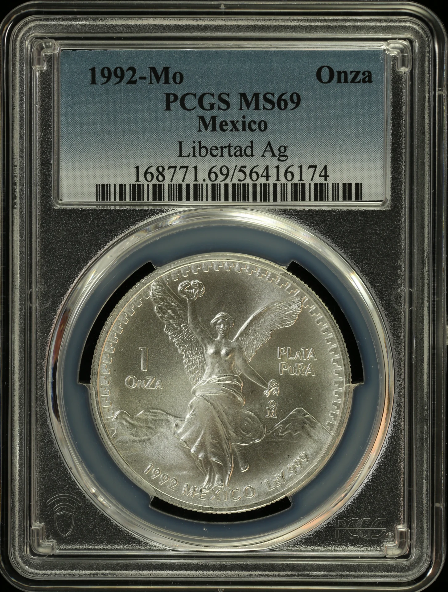 Modern Silver & Minors Onza 1992 Mo PCGS MS69 0162843