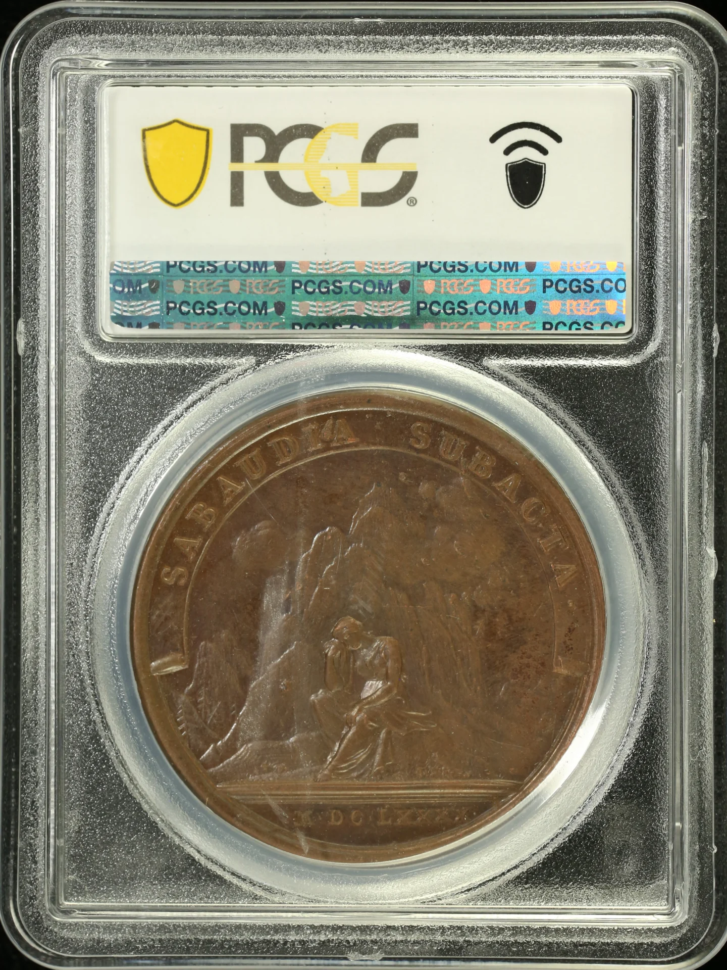 Europe France World Coins France Conquest of Savoy Bronze Medal 1690 Divo-233 PCGS MS64BN 0162667 France Conquest of Savoy Bronze Medal 1690 Divo-233 PCGS MS64BN 0162667France Conquest of Savoy Bronze Medal 1690 Divo-233 PCGS MS64BN 0162667 - Image 2