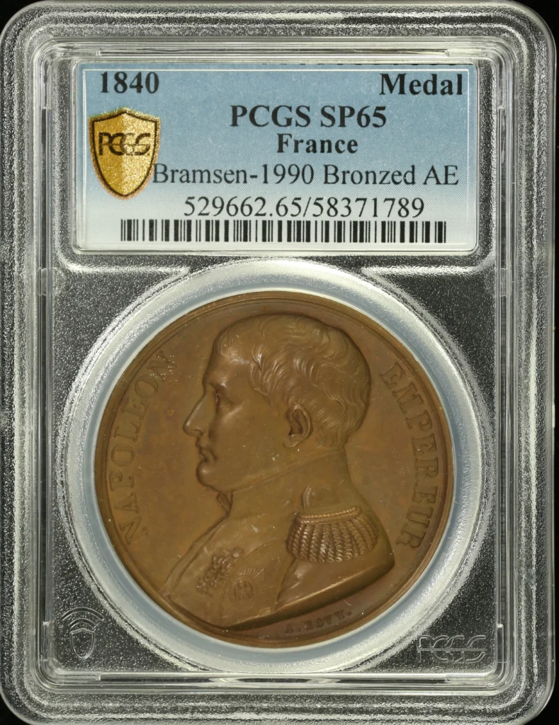 France Bronzed Medal 1840 Bramsen-1990 PCGS SP65 0162678