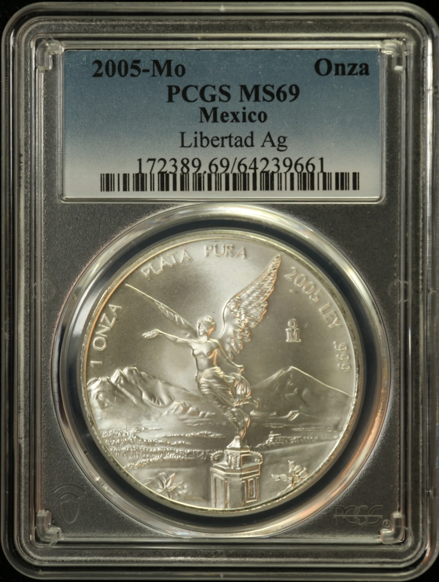 Mexican Coins Modern Silver & Minors Onza Modern Silver & Minors Onza 2005 Mo PCGS MS69 0162705 Modern Silver & Minors Onza 2005 Mo PCGS MS69 0162705