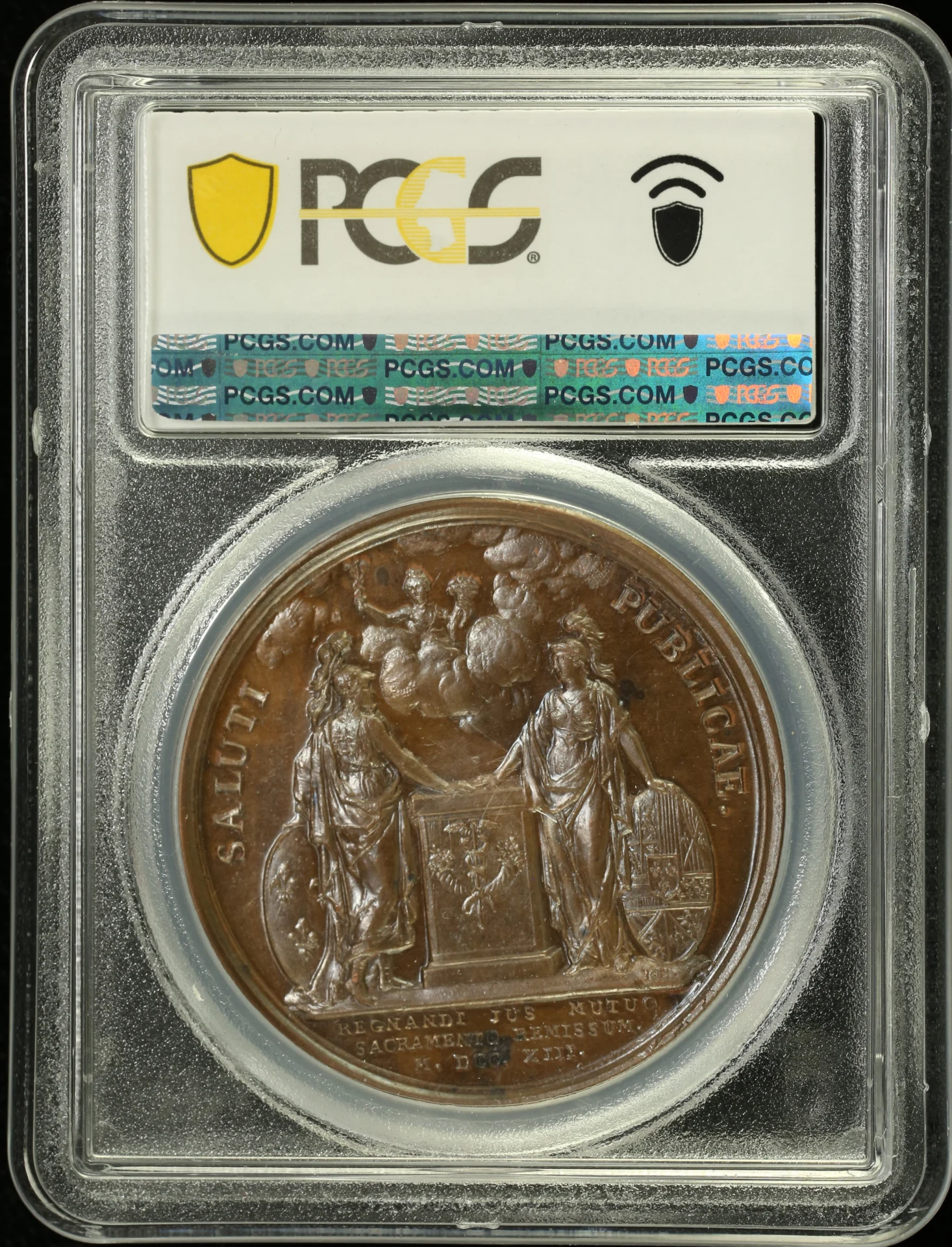 Europe France World Coins France Philip V Renunciation Bronze Medal 1713 Divo-313 PCGS MS64BN 0162662 France Philip V Renunciation Bronze Medal 1713 Divo-313 PCGS MS64BN 0162662France Philip V Renunciation Bronze Medal 1713 Divo-313 PCGS MS64BN 0162662 - Image 2