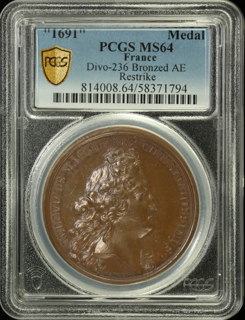 France Bronze Medal Restrike 1691 Divo-236 PCGS MS64 0162668