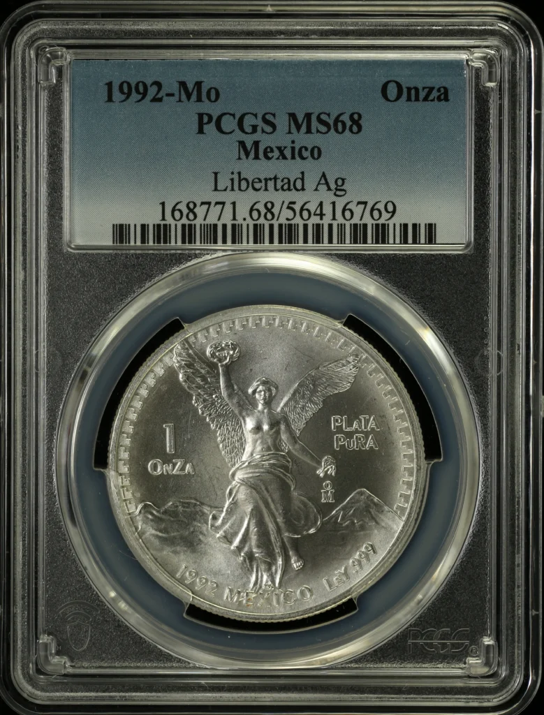 Modern Silver & Minors Onza 1992 Mo PCGS MS68 0162840