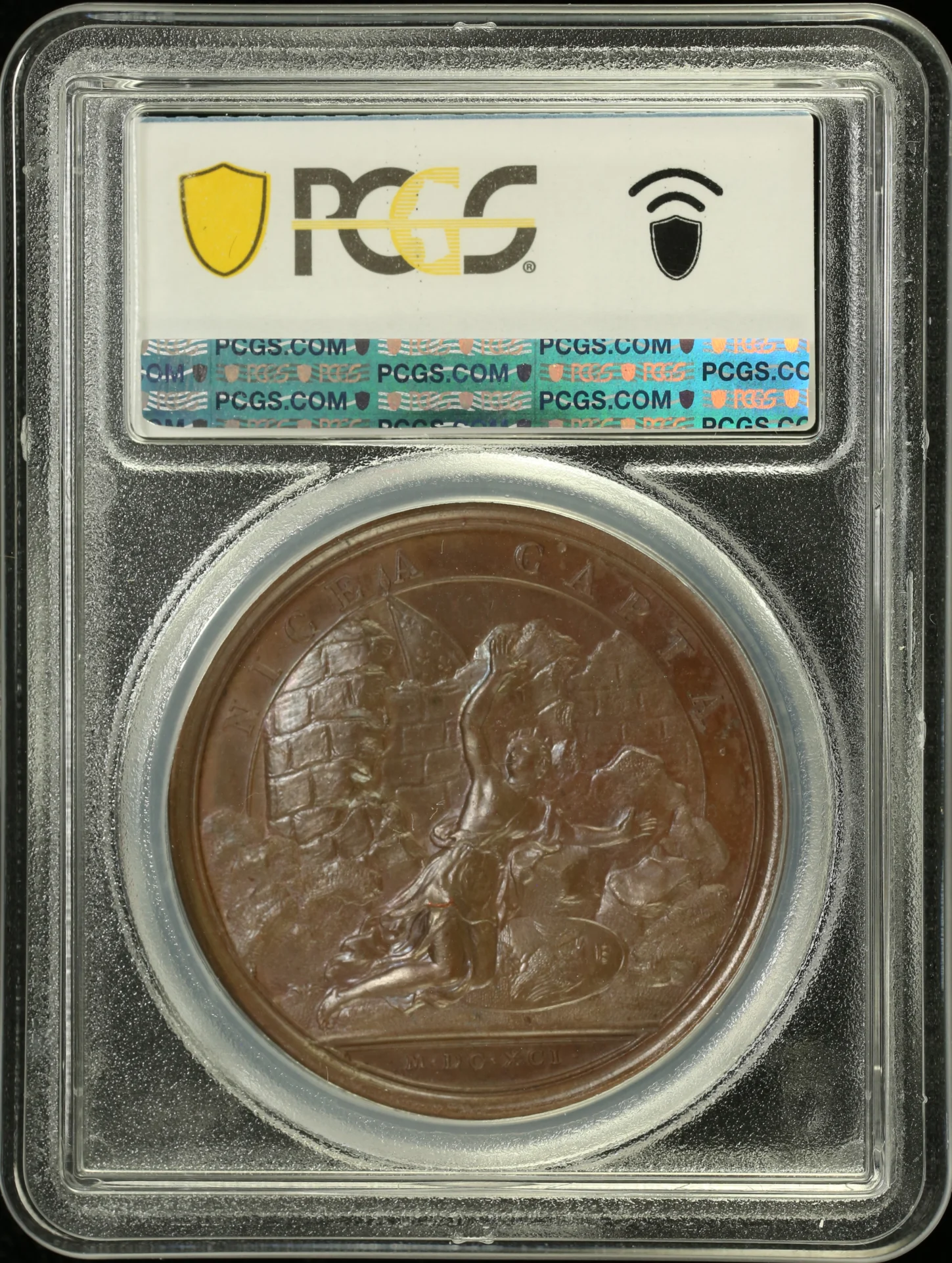 Europe France World Coins France Bronze Medal Restrike 1691 Divo-236 PCGS MS64 0162668 France Bronze Medal Restrike 1691 Divo-236 PCGS MS64 0162668France Bronze Medal Restrike 1691 Divo-236 PCGS MS64 0162668 - Image 2