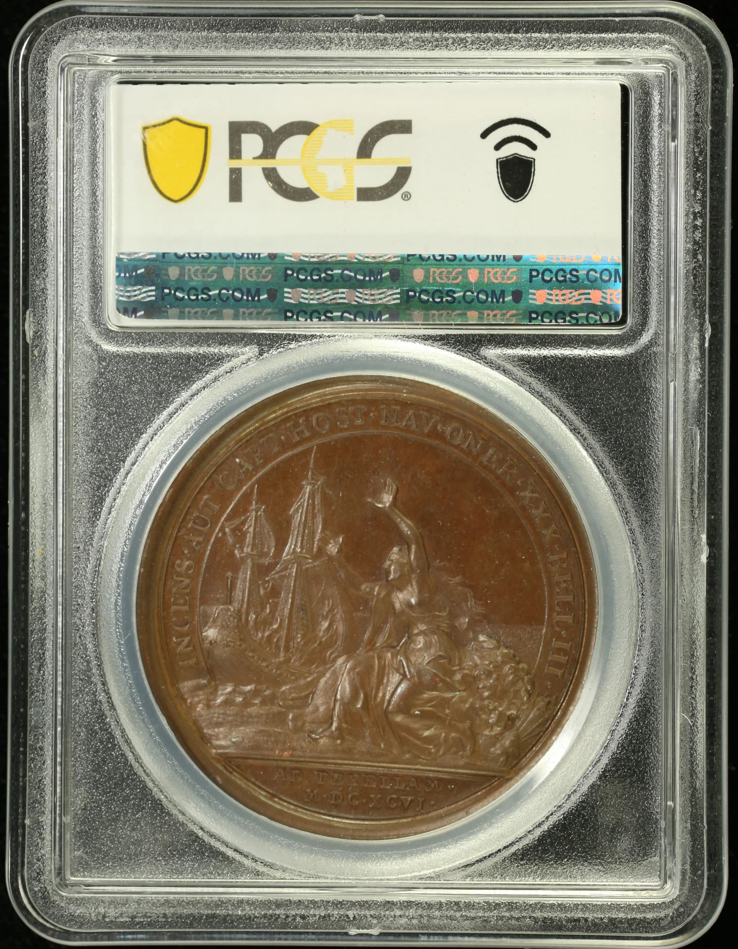 Europe France World Coins France Dutch Defeat at Texel Bronze Medal 1696 PCGS MS64BN Divo-263 0162663 France Dutch Defeat at Texel Bronze Medal 1696 PCGS MS64BN Divo-263 0162663France Dutch Defeat at Texel Bronze Medal 1696 PCGS MS64BN Divo-263 0162663 - Image 2