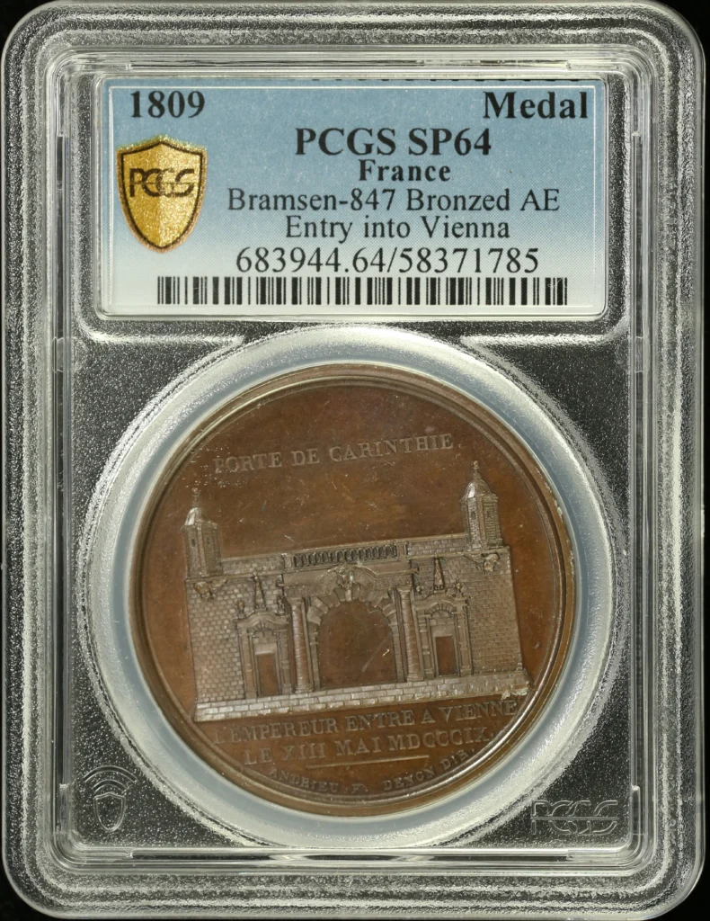 France Entry into Vienna Bronzed Medal 1809 Bramsen-847 PCGS SP64 0162669