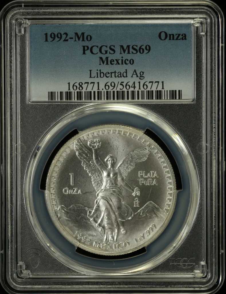 Modern Silver & Minors Onza 1992 Mo PCGS MS69 0162842