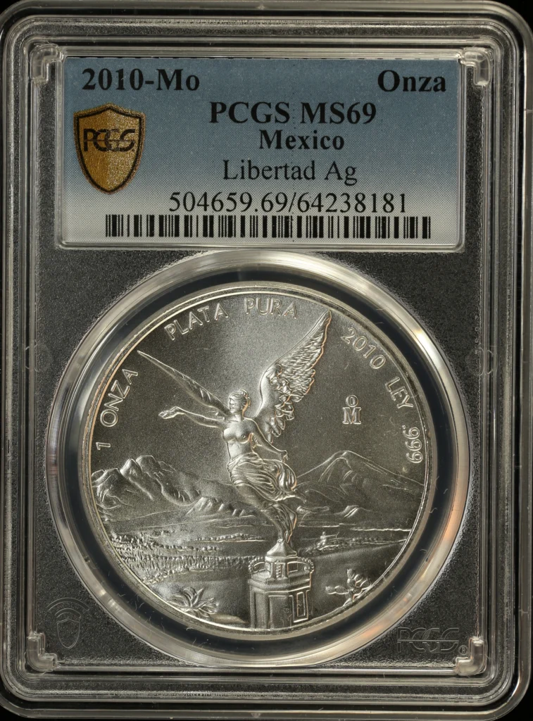 Mexican Coins Modern Silver & Minors Onza Modern Silver & Minors Onza 2010 Mo PCGS MS69 0162584 Modern Silver & Minors Onza 2010 Mo PCGS MS69 0162584