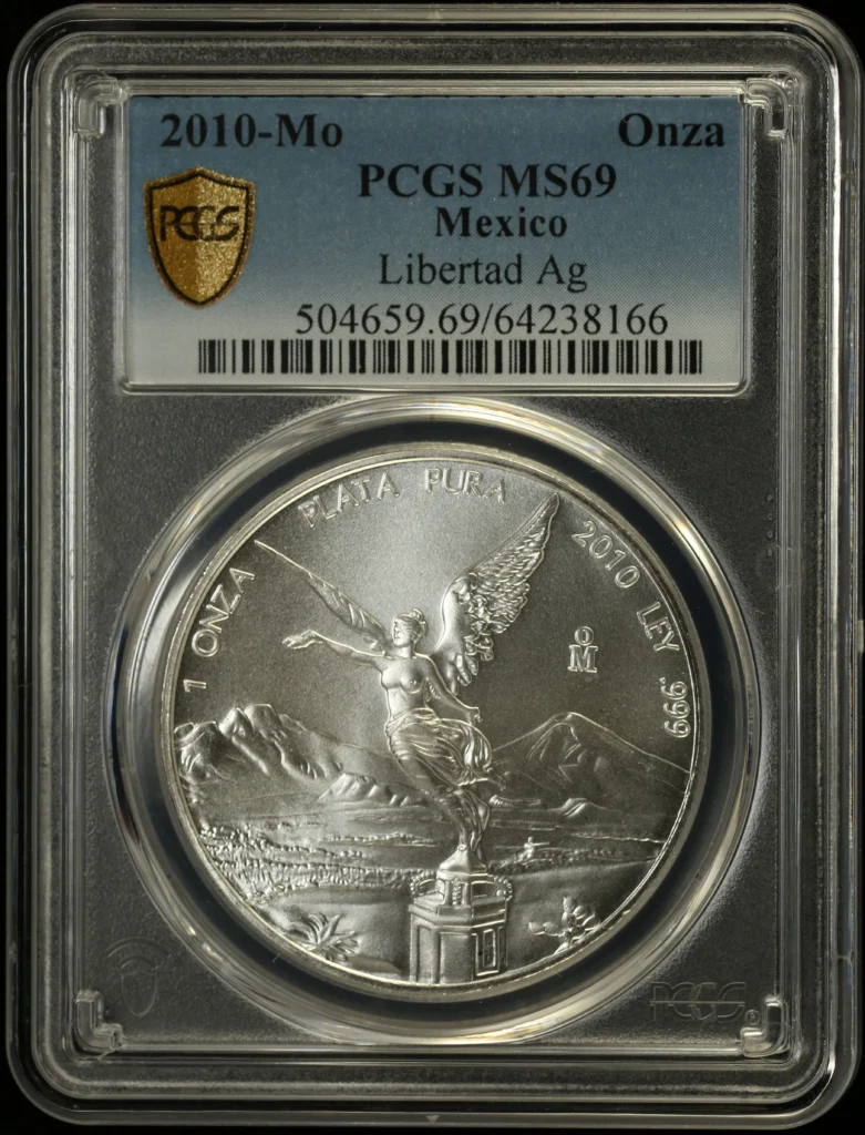 Mexican Coins Modern Silver & Minors Onza Modern Silver & Minors Onza 2010 Mo PCGS MS69 0162593 Modern Silver & Minors Onza 2010 Mo PCGS MS69 0162593