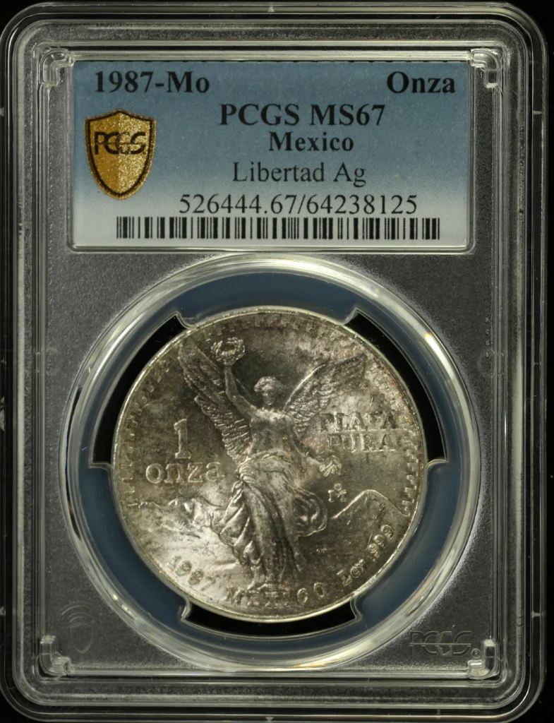 Modern Silver & Minors Onza 1987 Mo PCGS MS67 0162649