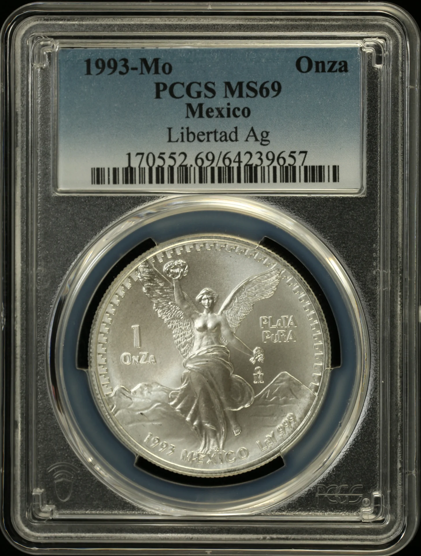Modern Silver & Minors Onza 1993 Mo PCGS MS69 0162702
