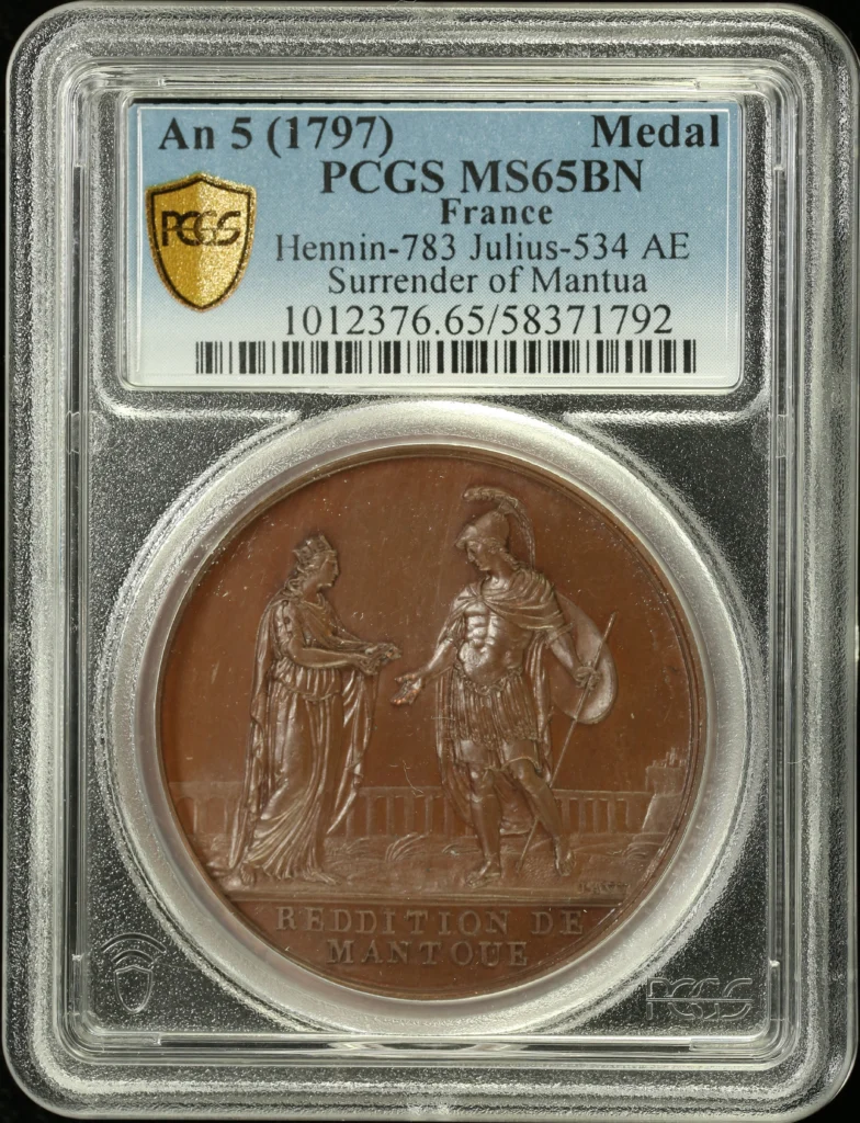 France Surrender of Mantua Bronze Medal An 5(1797) Hennin-783 PCGS MS65BN 0162670