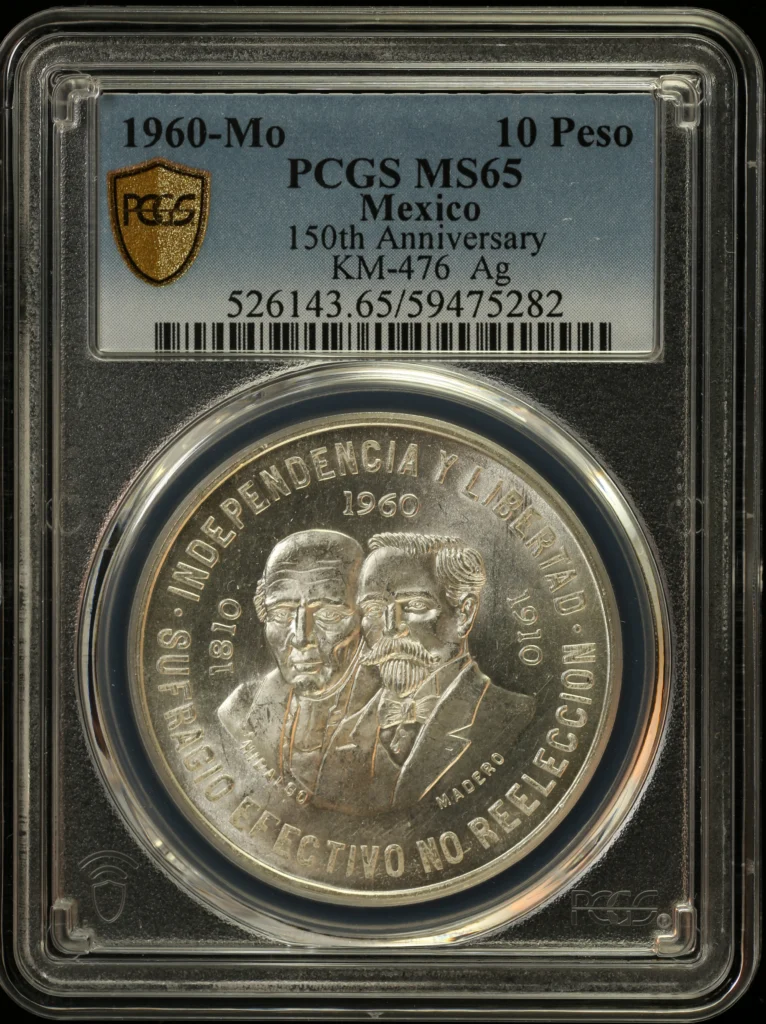 Modern Silver & Minors 10 Peso 1960 Mo PCGS MS65 KM-476 0162900