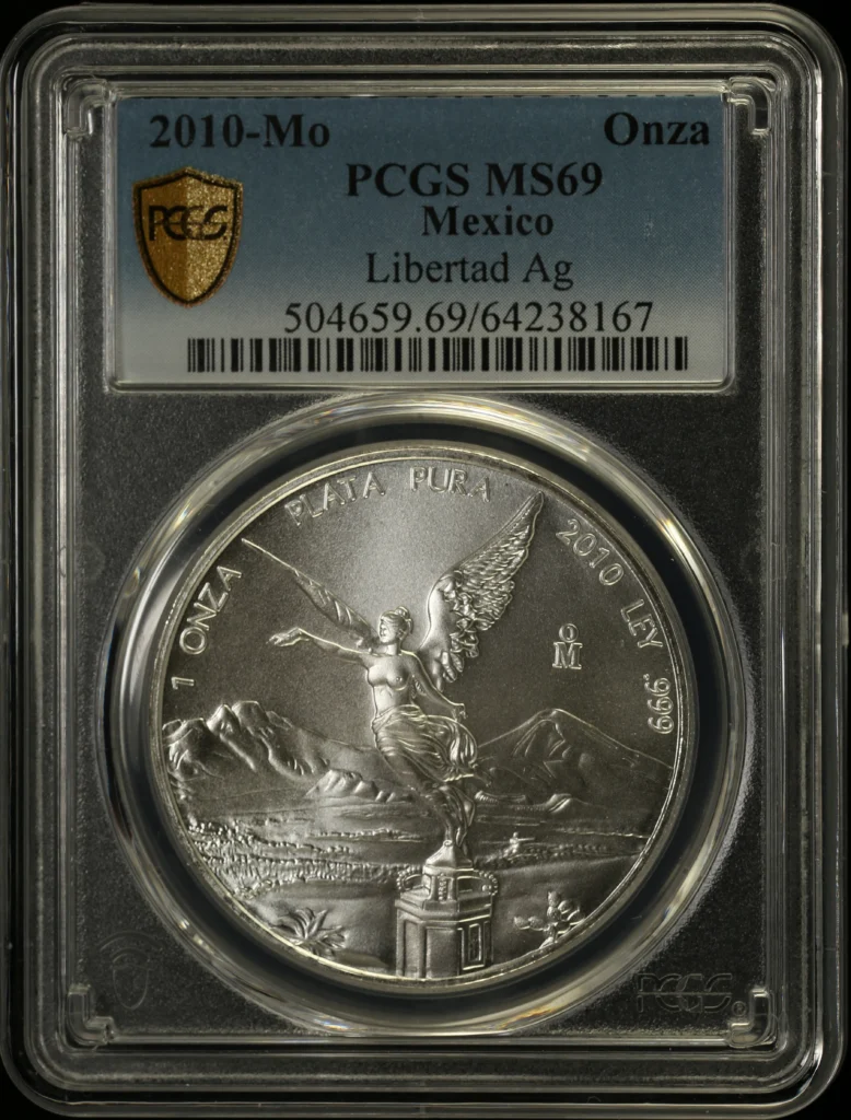 Mexican Coins Modern Silver & Minors Onza Modern Silver & Minors Onza 2010 Mo PCGS MS69 0162594 Modern Silver & Minors Onza 2010 Mo PCGS MS69 0162594