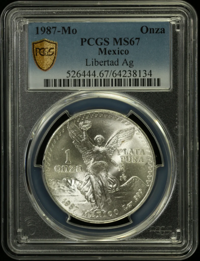 Modern Silver & Minors Onza 1987 Mo PCGS MS67 0162650