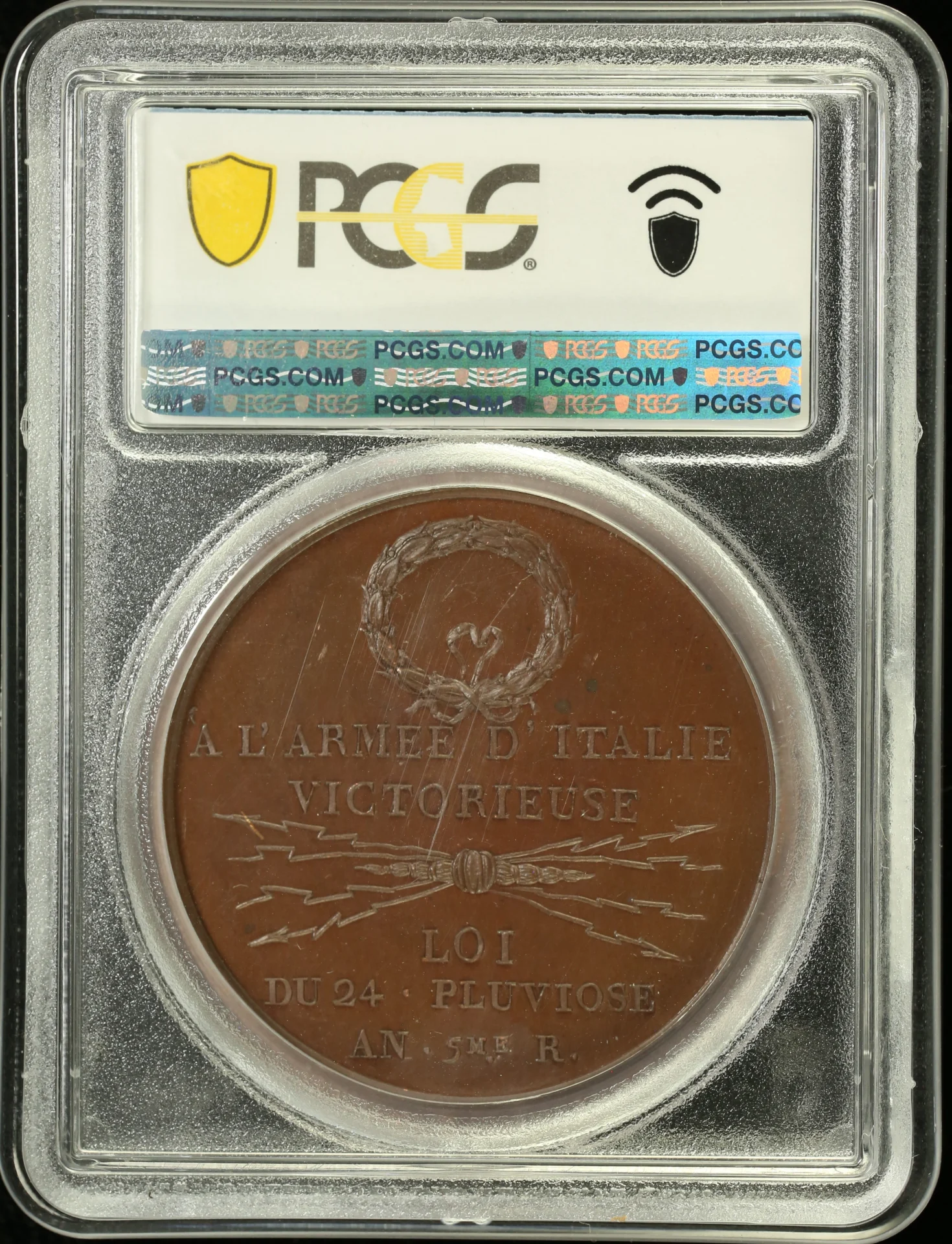 Europe France World Coins France Surrender of Mantua Bronze Medal An 5(1797) Hennin-783 PCGS MS65BN 0162670 France Surrender of Mantua Bronze Medal An 5(1797) Hennin-783 PCGS MS65BN 0162670France Surrender of Mantua Bronze Medal An 5(1797) Hennin-783 PCGS MS65BN 0162670 - Image 2