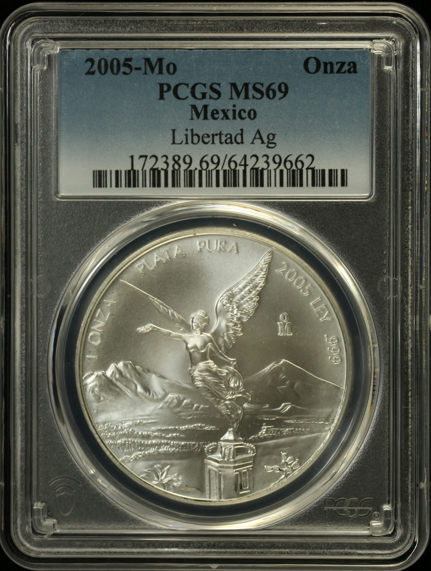 Modern Silver & Minors Onza 2005 Mo PCGS MS69 0162704
