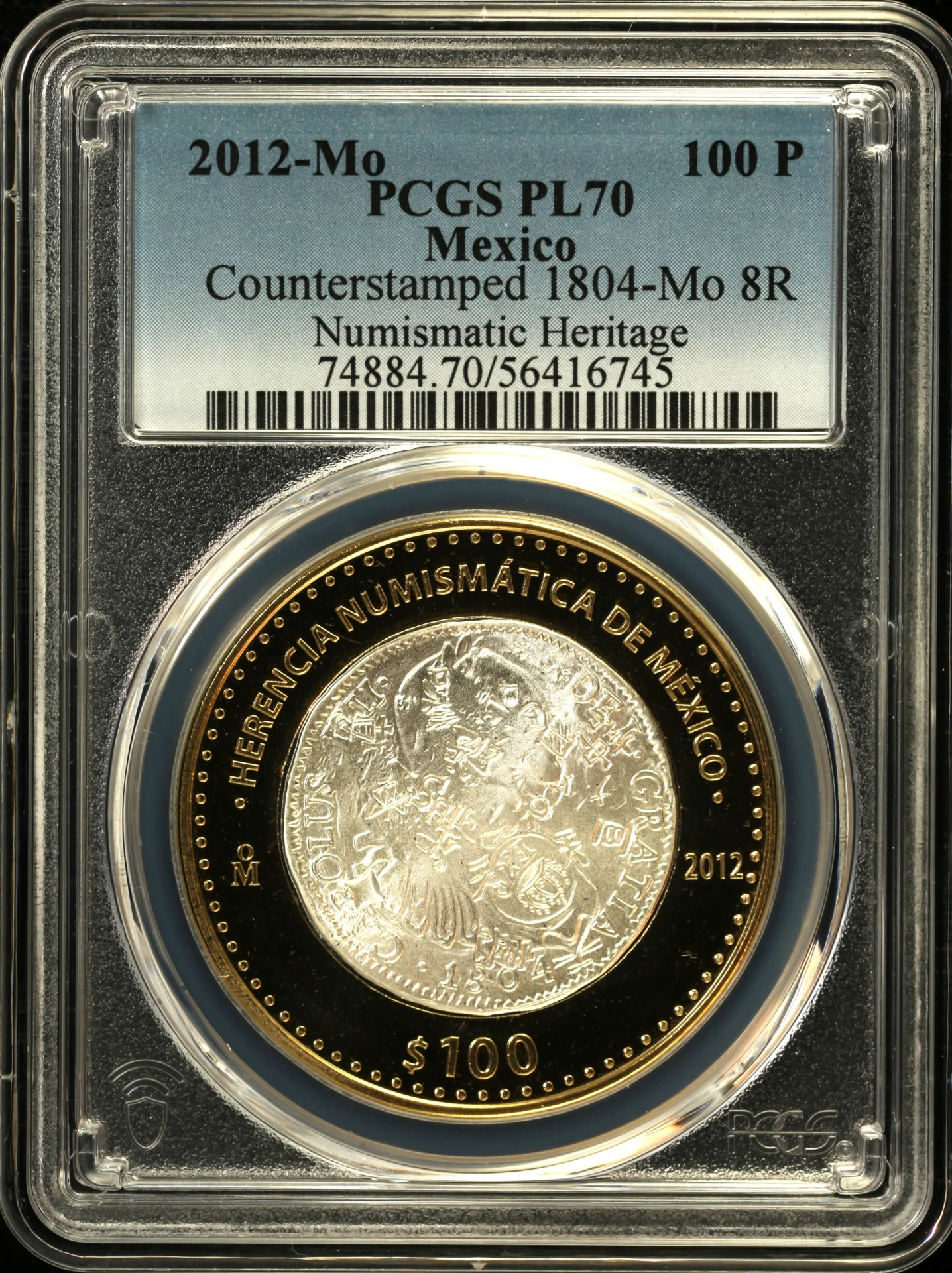 100 Peso Mexican Coins Modern Silver & Minors Modern Silver & Minors 100 Peso 2012 Mo PCGS PL70 0162820 Modern Silver & Minors 100 Peso 2012 Mo PCGS PL70 0162820