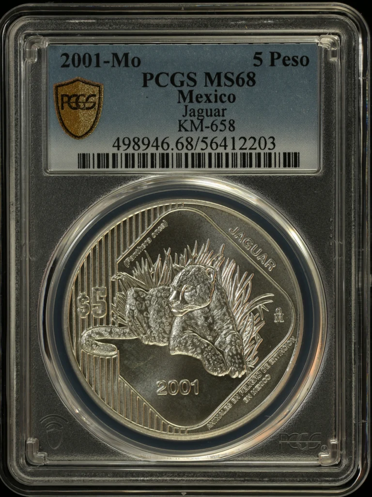 Modern Silver & Minors 5 Peso 2001 Mo PCGS MS68 KM-658 0162810