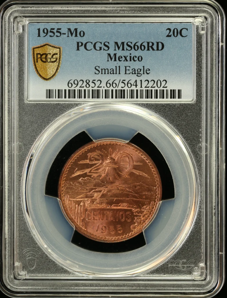 Modern Silver & Minors 20 Centavo 1955 Mo PCGS MS66RD 0162868