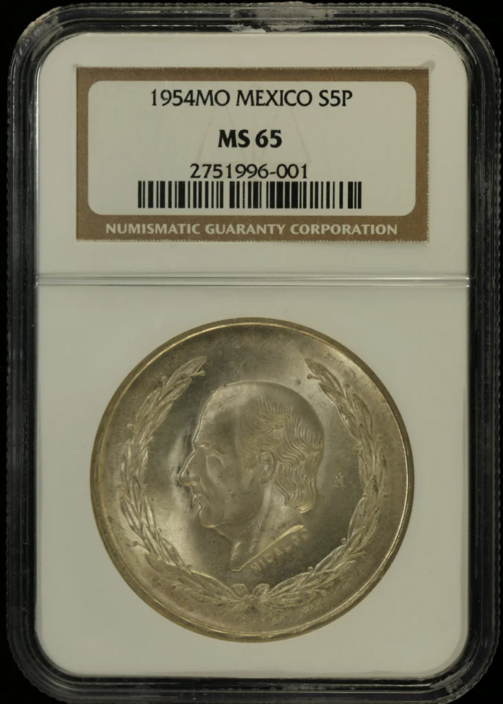 Modern Silver & Minors 5 Peso 1954 Mo NGC MS65 0162748