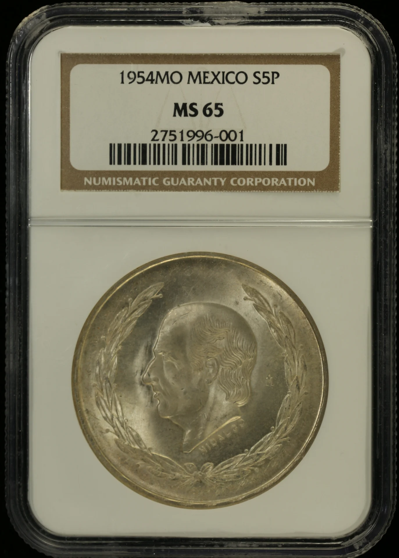 Modern Silver & Minors 5 Peso 1954 Mo NGC MS65 0162748