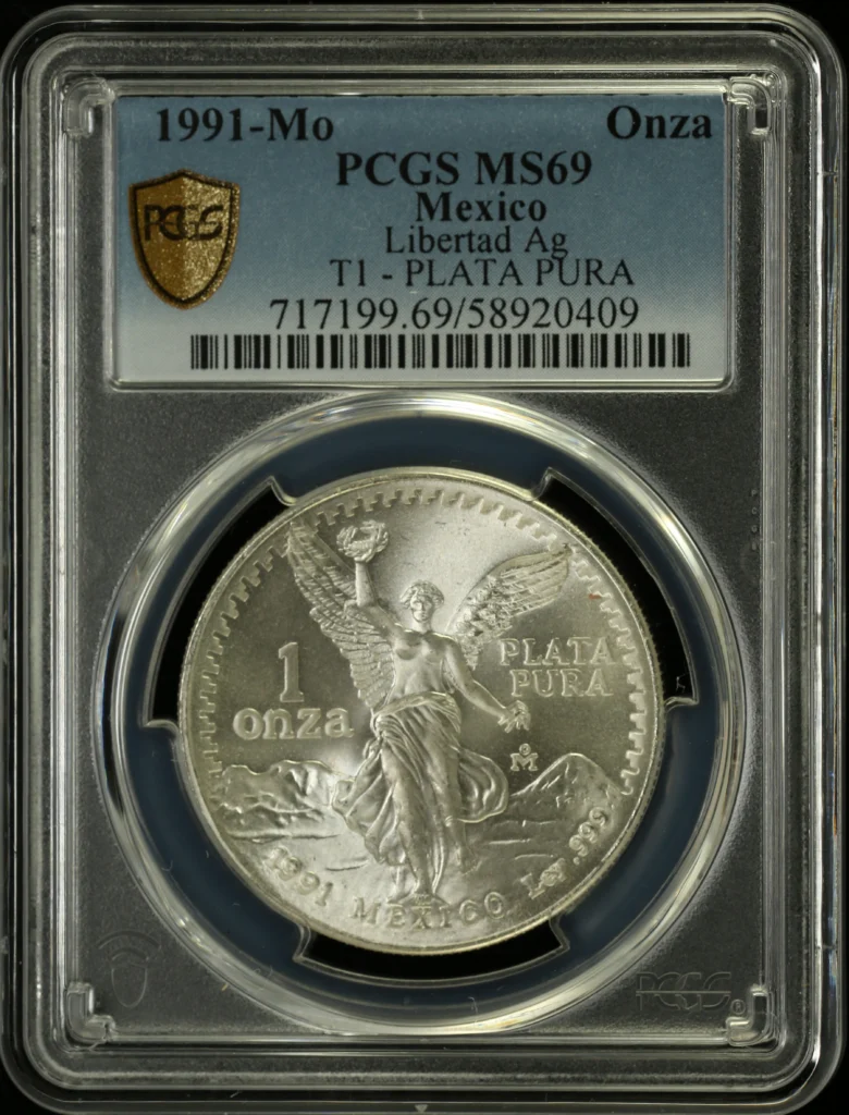 Modern Silver & Minors Onza 1991 Mo PCGS MS69 0162952