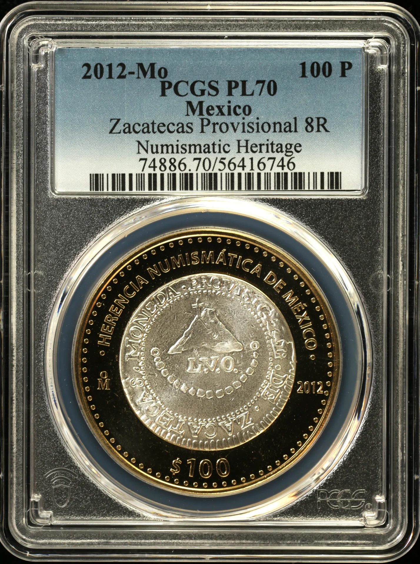 100 Peso Mexican Coins Modern Silver & Minors Modern Silver & Minors 100 Peso 2012 Mo PCGS PL70 0162821 Modern Silver & Minors 100 Peso 2012 Mo PCGS PL70 0162821