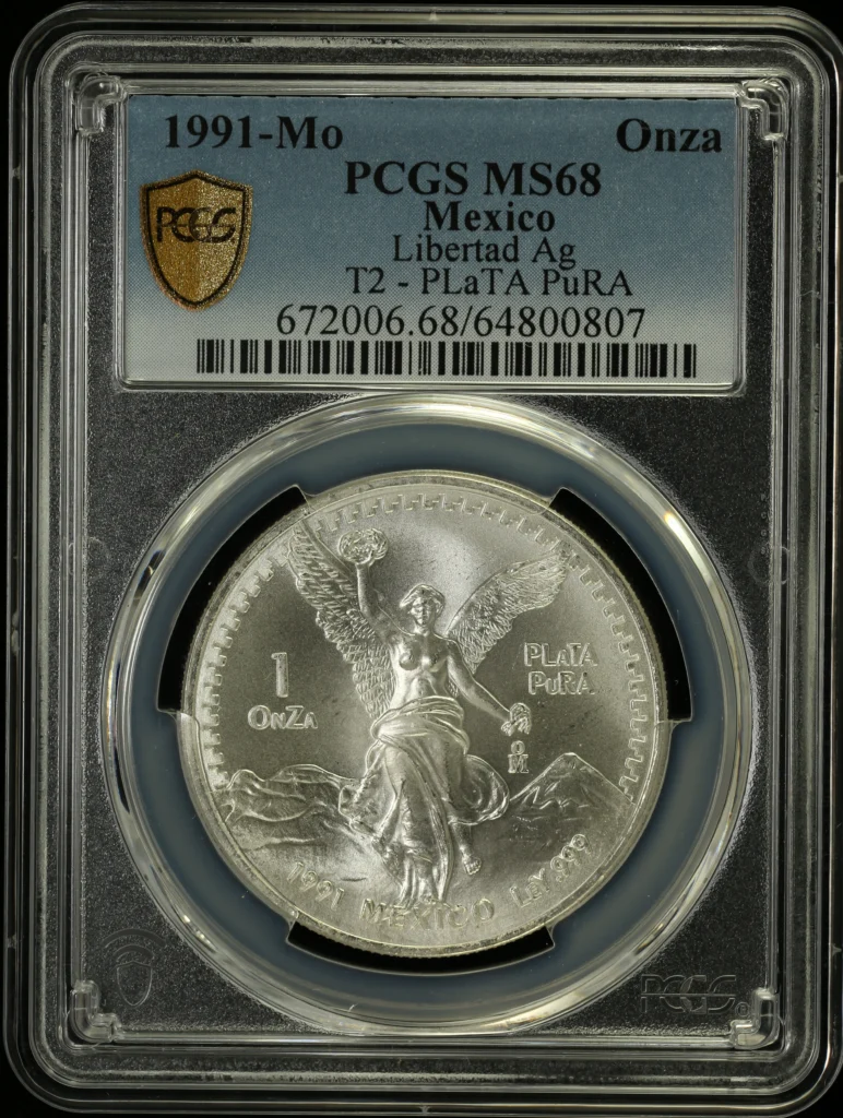 Modern Silver & Minors Onza 1991 Mo PCGS MS68 0162874