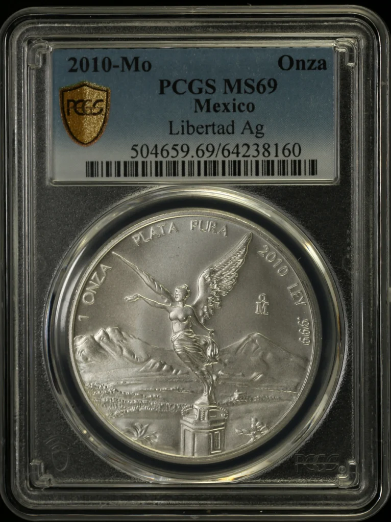 Mexican Coins Modern Silver & Minors Onza Modern Silver & Minors Onza 2010 Mo PCGS MS69 0162596 Modern Silver & Minors Onza 2010 Mo PCGS MS69 0162596