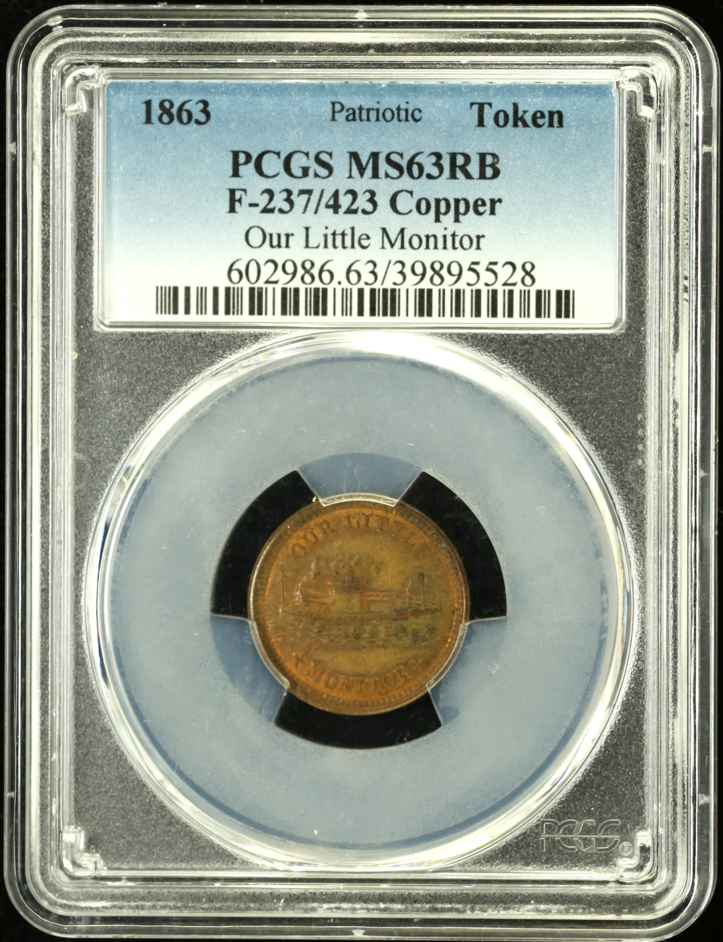 North America United States World Coins United States Civil War Token 1863 F-237/423 PCGS MS63RB 0162958 United States Civil War Token 1863 F-237/423 PCGS MS63RB 0162958United States Civil War Token 1863 F-237/423 PCGS MS63RB 0162958