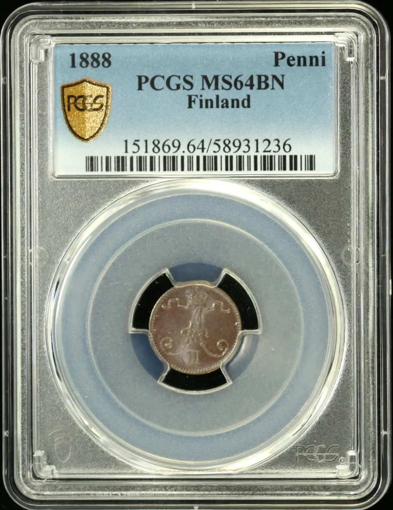 Finland Penni 1888 PCGS MS64BN 0163002