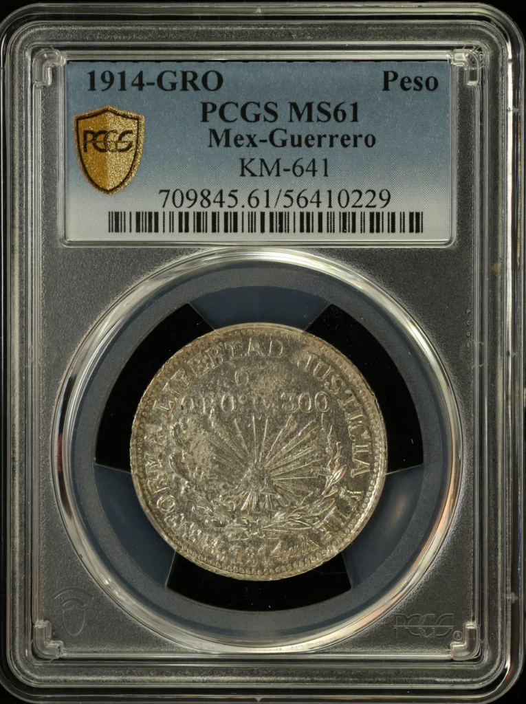Guerrero Peso 1914 Guerrero PCGS MS61 KM-641 0162922
