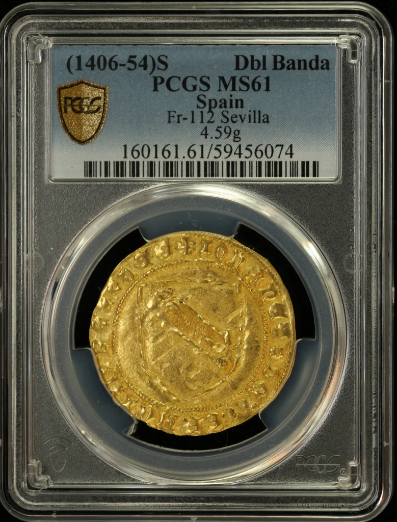 Spain Dbl Banda (1406-54) S PCGS MS61 Fr-112 0162718