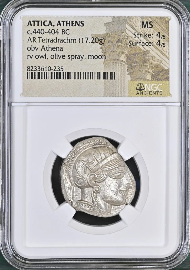 Attica Athens c.440-404 BC AR Tetradrachm NGC MS 0163111