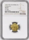 Colombia Latin American Coins Colombia 2 Escudo (1667-99) NGC AU55 0163222 Colombia 2 Escudo (1667-99) NGC AU55 0163222