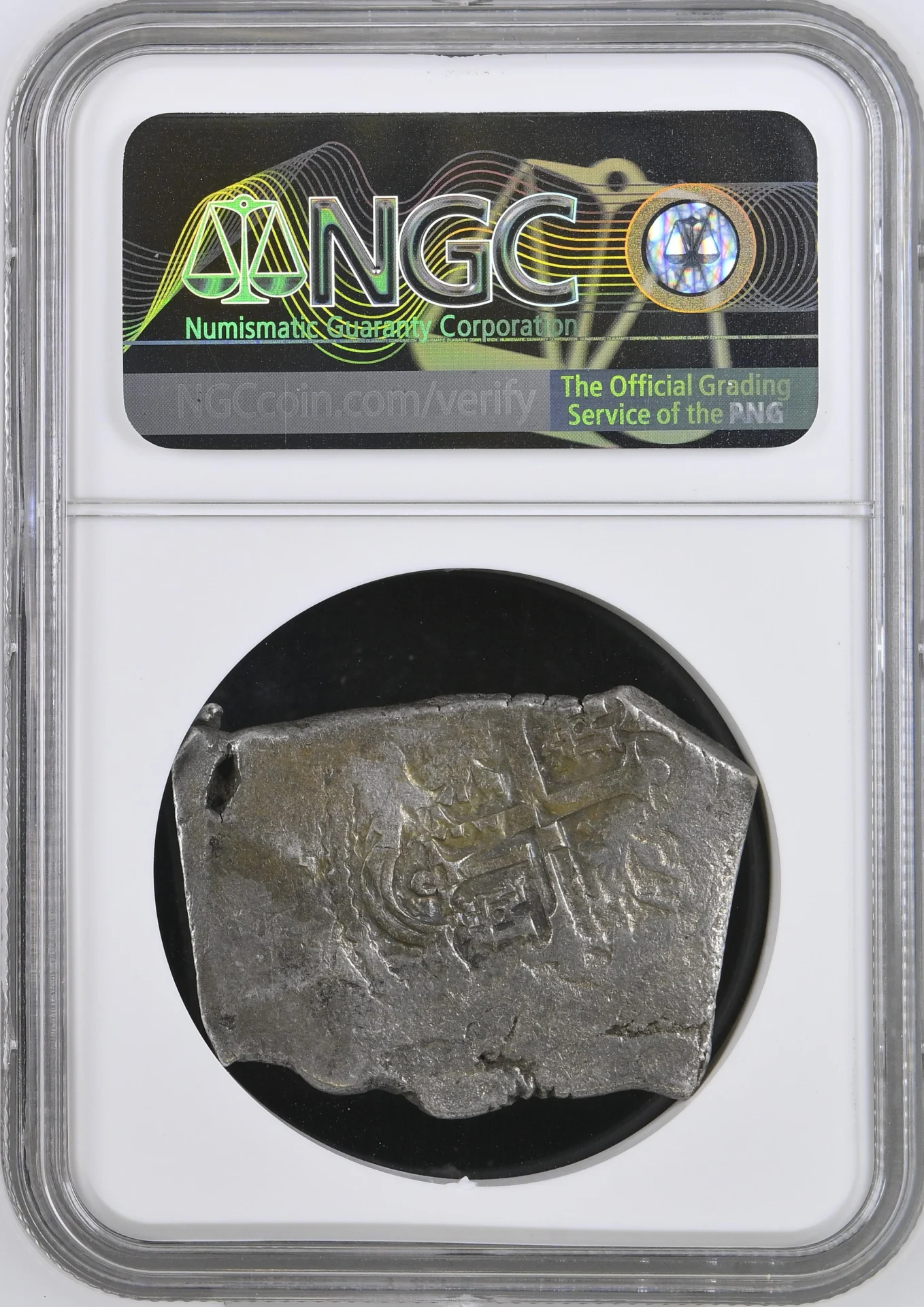 Colonial Silver & Minors Mexican Coins Shipwreck Coins Vliegenthart (1735) Colonial Silver & Minors Vliegenthart (1735) 8 Reales 1733 Mo F NGC GENUINE 0163224 Colonial Silver & Minors Vliegenthart (1735) 8 Reales 1733 Mo F NGC GENUINE 0163224Colonial Silver & Minors Vliegenthart (1735) 8 Reales 1733 Mo F NGC GENUINE 0163224 - Image 2