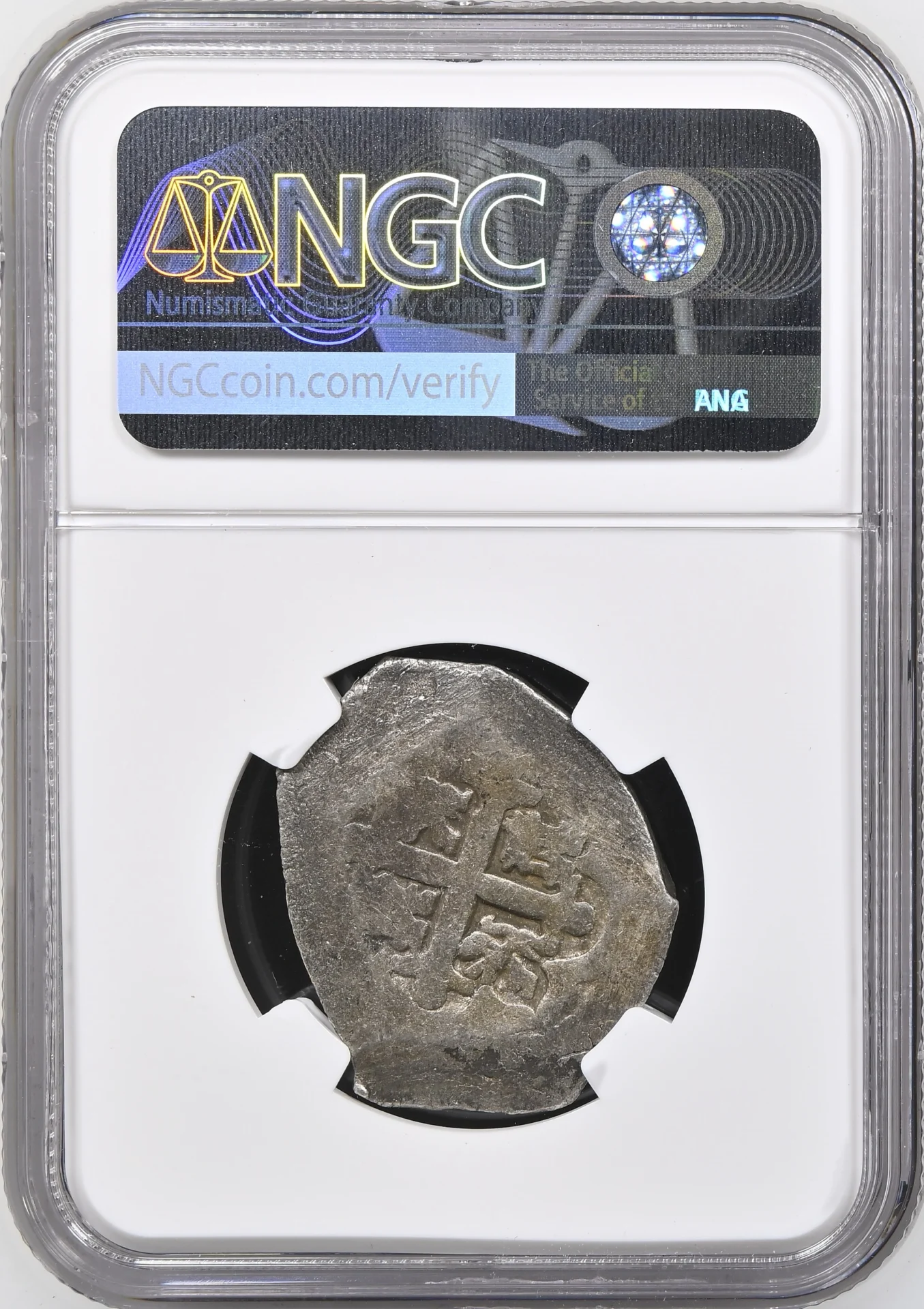 Colonial Silver & Minors Mexican Coins Shipwreck Coins Vliegenthart (1735) Colonial Silver & Minors Vliegenthart (1735) 4 Reales (1702-33) Mo NGC GENUINE 0163225 Colonial Silver & Minors Vliegenthart (1735) 4 Reales (1702-33) Mo NGC GENUINE 0163225Colonial Silver & Minors Vliegenthart (1735) 4 Reales (1702-33) Mo NGC GENUINE 0163225 - Image 2