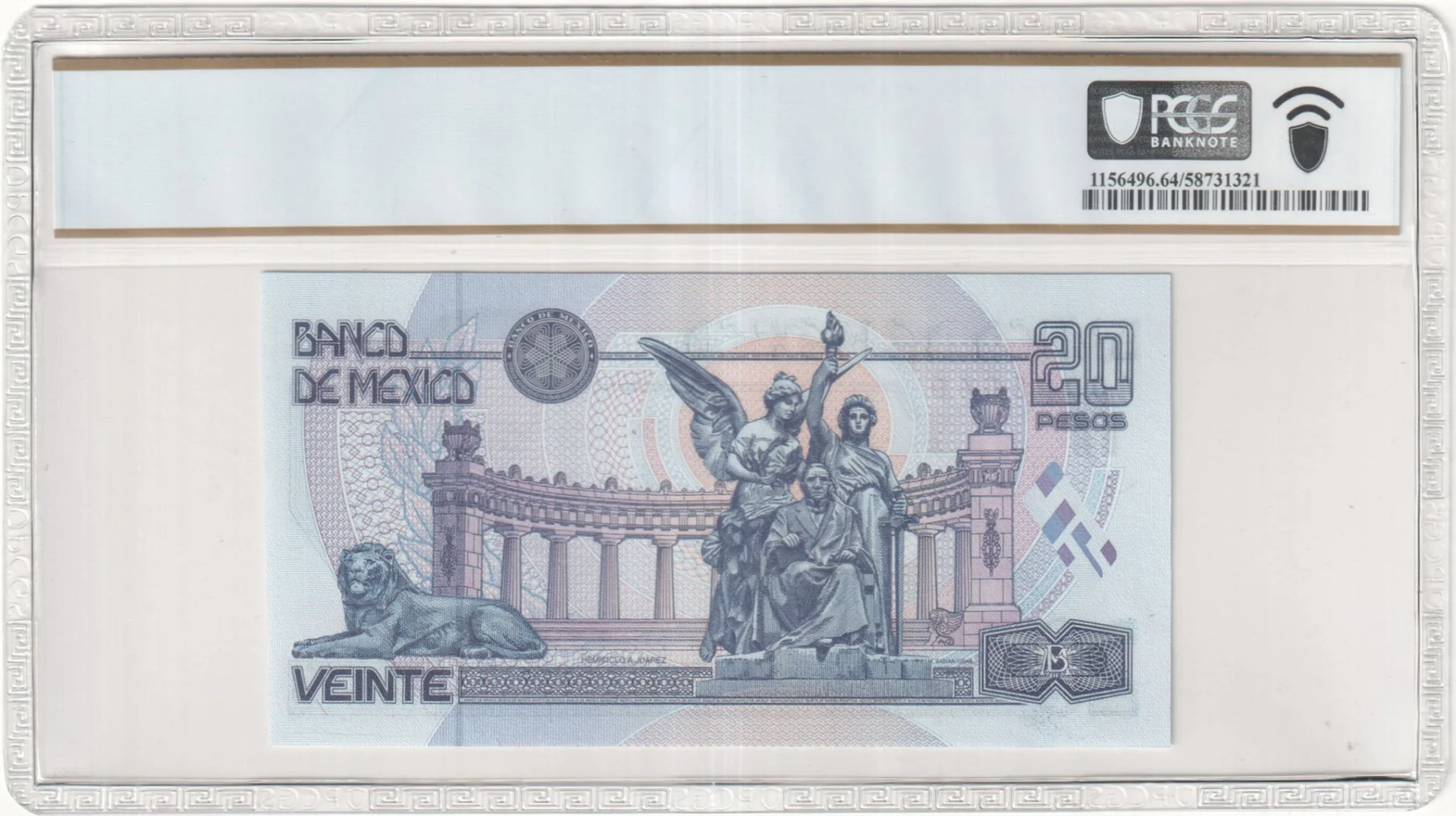 Banco De Mexico Mexican Currency Banco De Mexico 20 Pesos 1994 M4679a P106a PCGS Ch UNC64 PPQ f_35784 Banco De Mexico 20 Pesos 1994 M4679a P106a PCGS Ch UNC64 PPQ f_35784Banco De Mexico 20 Pesos 1994 M4679a P106a PCGS Ch UNC64 PPQ f_35784 - Image 2