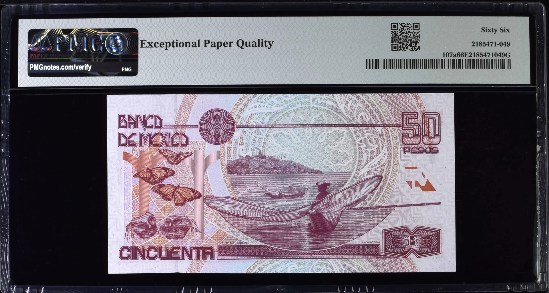 Banco De Mexico Mexican Currency Banco De Mexico 50 Pesos 1994 M4680 P107a PMG Gem UNC66 EPQ f_35787 Banco De Mexico 50 Pesos 1994 M4680 P107a PMG Gem UNC66 EPQ f_35787Banco De Mexico 50 Pesos 1994 M4680 P107a PMG Gem UNC66 EPQ f_35787 - Image 2