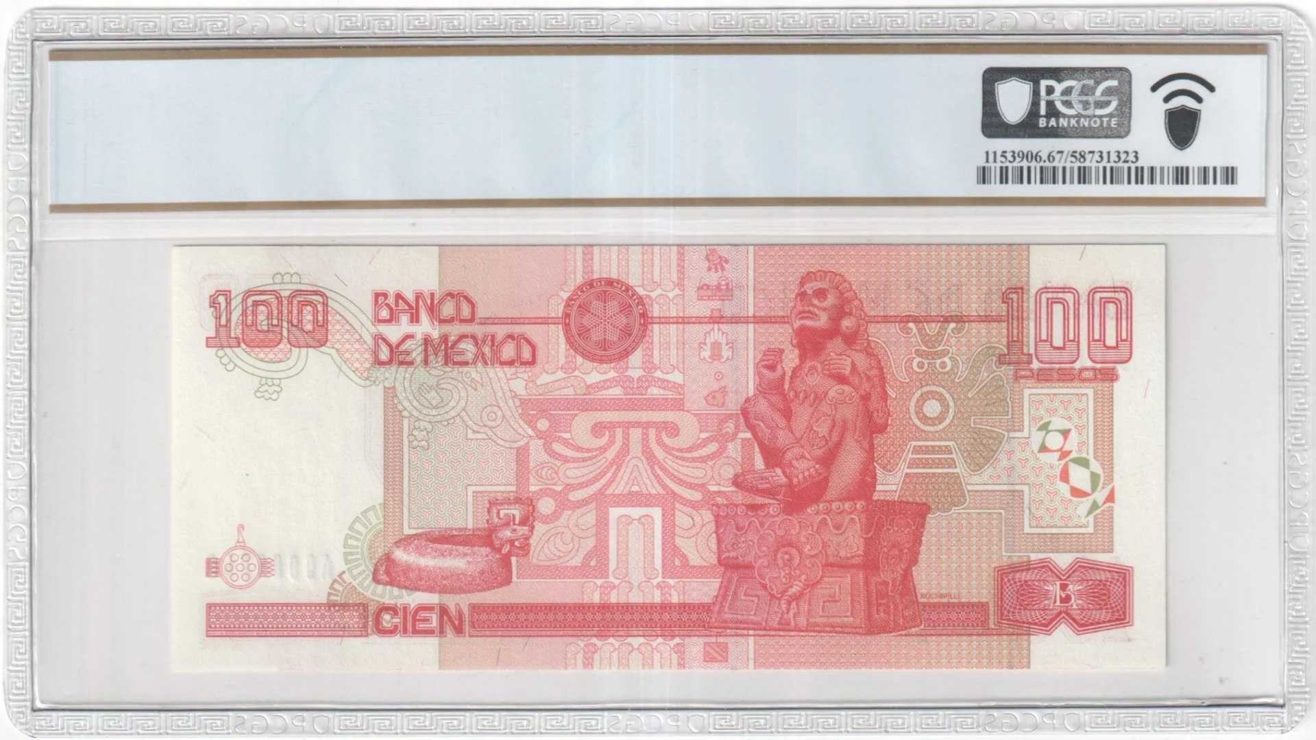 Banco De Mexico Mexican Currency Banco De Mexico 100 Pesos 1994 M4681a P108a PCGS Superb Gem UNC67 PPQ f_35788 Banco De Mexico 100 Pesos 1994 M4681a P108a PCGS Superb Gem UNC67 PPQ f_35788Banco De Mexico 100 Pesos 1994 M4681a P108a PCGS Superb Gem UNC67 PPQ f_35788 - Image 2