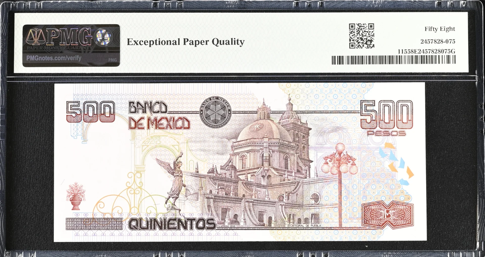 Banco De Mexico Mexican Currency Banco De Mexico 500 Pesos 2000 M4688 P115 PMG Ch AU58 EPQ f_35797 Banco De Mexico 500 Pesos 2000 M4688 P115 PMG Ch AU58 EPQ f_35797Banco De Mexico 500 Pesos 2000 M4688 P115 PMG Ch AU58 EPQ f_35797 - Image 2